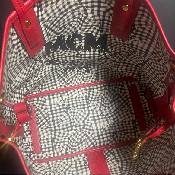 EUC Red MCM Tote and Pouch Bundle - Picture 4 of 11